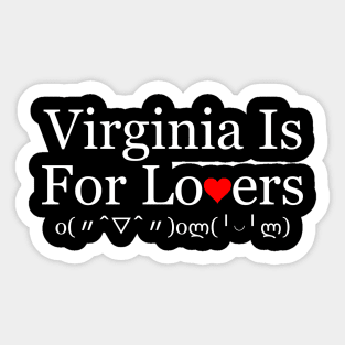 Virginia is for lovers - ideal version Sticker